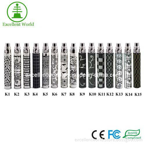New Design EGO-K/EGO-Q Battery, 1100mAh EGO-K with Laser Etched Battery